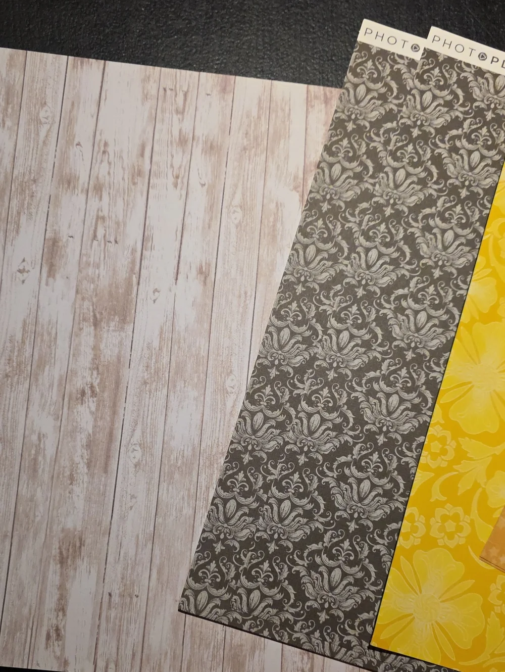 Photoplay Floral and Damask Scrapbook Paper Pack - Yellow & Gray